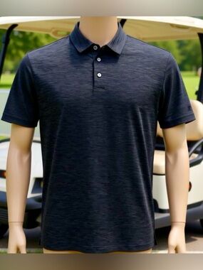 Men’s PGA Tour Air Flux Charcoal Polo Shirt Size Large